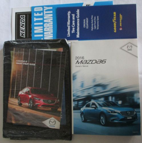 Oem new 2016 mazda 6 owners manual set with case / navigation smart start guide