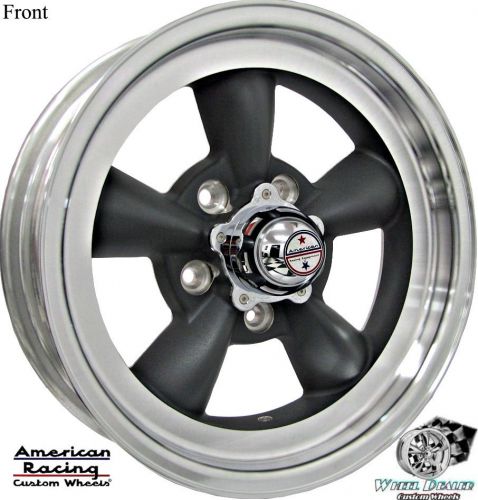 15x4.5-15x6 gray american racing torq thrust d wheels rims, chevy ii nova 1962