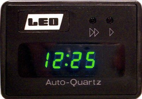 12 volt 12 hour digital clock, green display, surface or flush mounting, lq1220