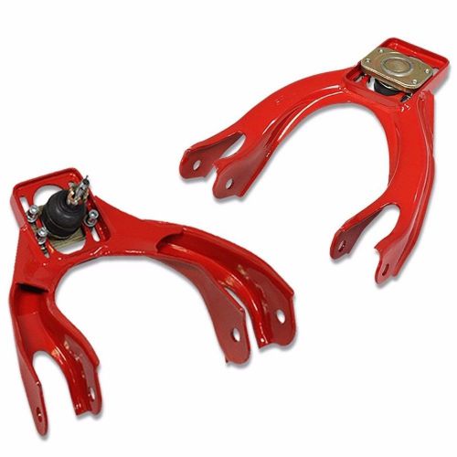 92-95 civic eg ej eh alloy steel front upper camber control a-arms kit pair red