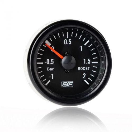 Universal 2&#034; 52mm black tinted -1~2 bar boost car smoke gauges meters