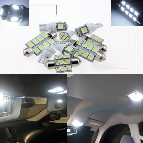 White lights white led interior light 10pcs kit for chevrolet silverado 07~ w1