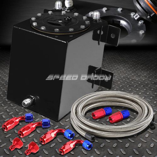 1 gallon/3.75 liter coated racing fuel cell gas tank+cap+nylon braided line kit