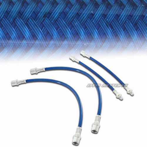 98-04 audi a6 a6 quattro 04-05 s6 front &amp; rear stainless steel brake lines blue