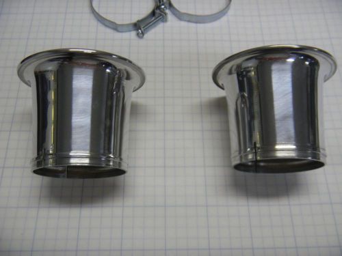 Honda cb450 cl450 dohc classic velocity stacks-polished aluminum w/screens