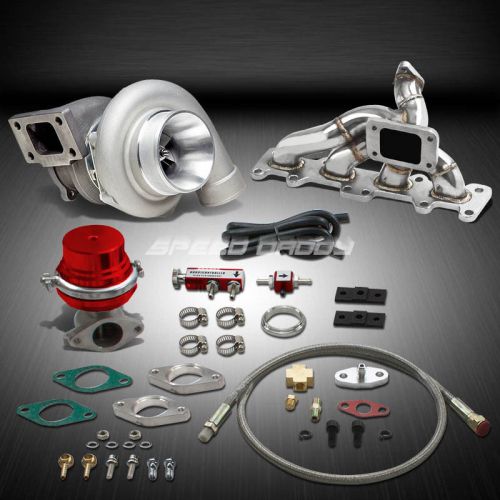 Gt35 .70ar 500+hp boost 5pc turbo charger+manifold kit for 03-05 dodge neon srt4