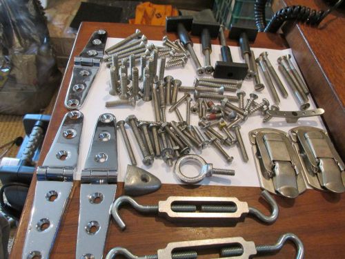 Stainless screws-bolts-chrome hinges-turnbuckles-plated latches