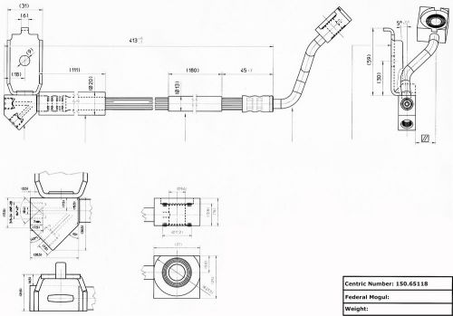 Brake hydraulic hose fits 1998-2000 mazda b2500 b4000 b3000  centric p