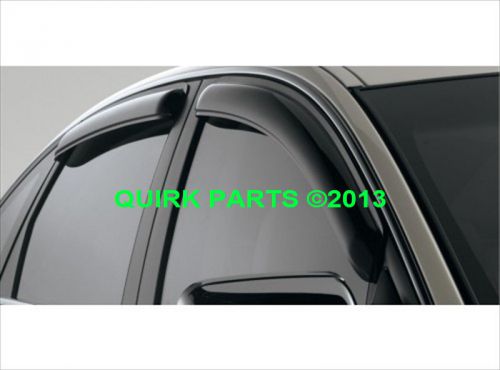 2011-2014 ford fiesta 4 door sedan side window deflector rain guards set oem new