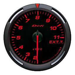 Defi racer gauge 60mm exhaust temperature meter df11805 red