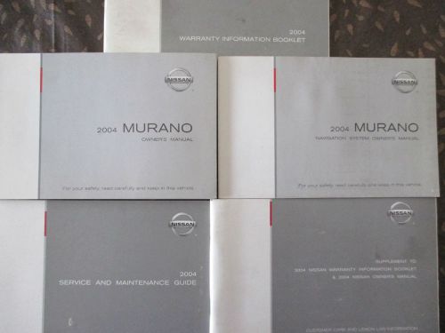 2004 nissan murano original oem factory owner manual + navigation z50 d/n 5 item