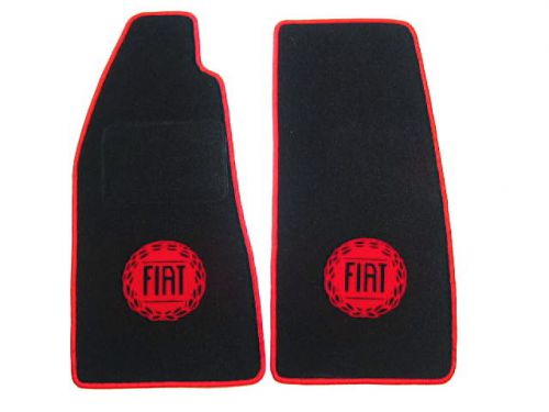 Bl./red logo + trim floor mats for fiat 124 spider 1400 1600 1800 2000