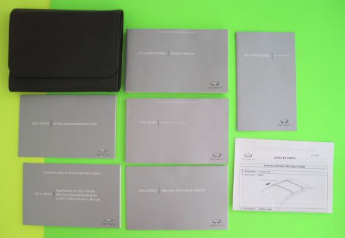 2014 infiniti qx80  factory owner&#039;s manual set w/ nav &amp; case *oem*