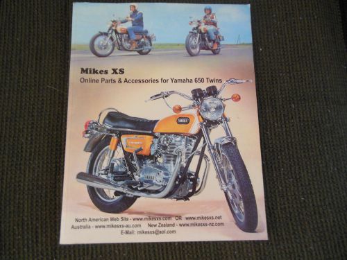 Mikes xs parts &amp; accessories for yamaha 650 twins book/manual