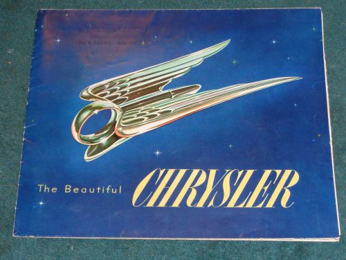 1951 chrysler sales brochure / original dealership folder poster