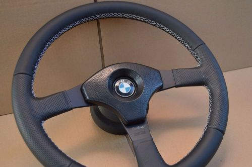 Momo cavallino 2 steering wheel bmw e30 e24 e34 e28 e32 rare white stitch