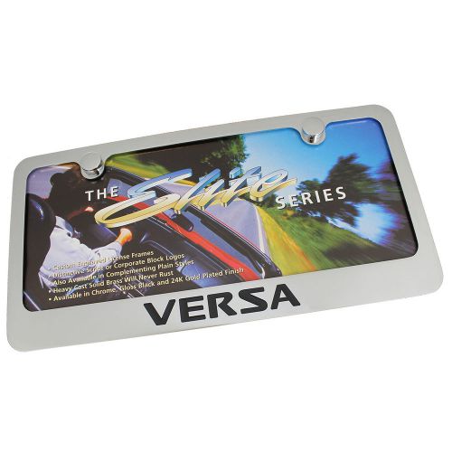 Nissan versa chrome brass license plate frame