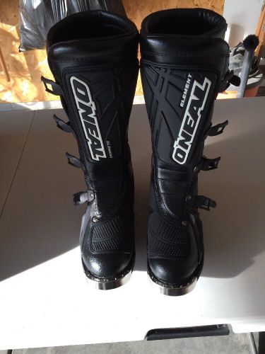 Oneal element motocross boots mens size 8(black)