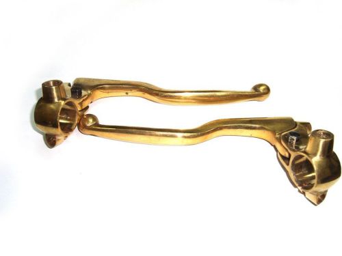 Golden brass clutch and brake lever assembly for royal enfield bikes