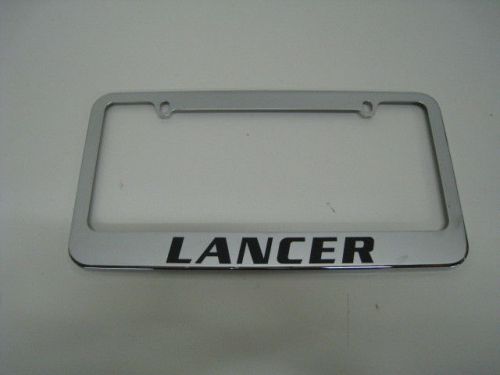 - lancer -stainless steel license plate frame + free 2 caps