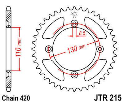 Jt sprocket rear 49t steel fits honda cr80 r 1996-2002