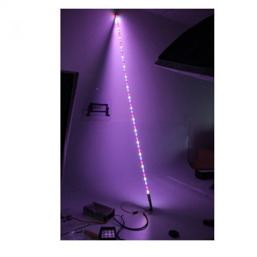 Led lighted whip &amp; flag - 5&#039; foot combo r/w/b - ute / atv / 4wd us stock