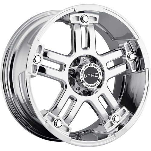 17x8.5 chrome v-tec warlord 6x5.5 +35 wheels nitto trail grappler lt255/75r17