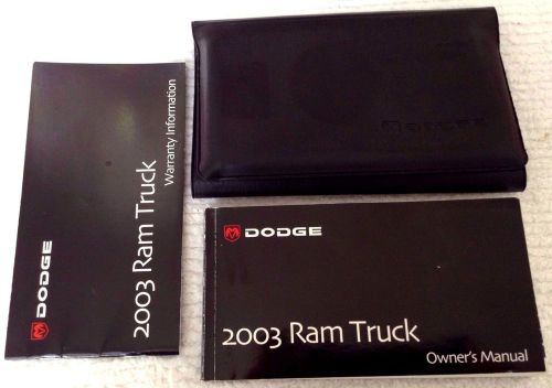 Dodge ram truck 2003 user guide w/ guide &amp; cover