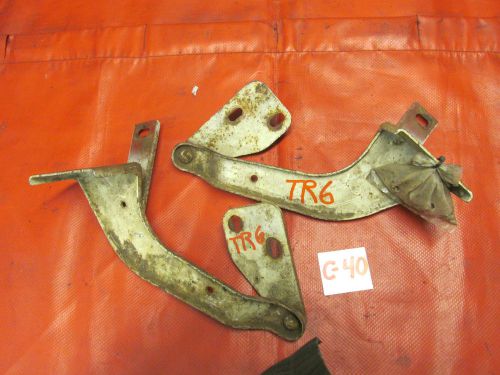 Triumph tr6, original front left &amp; right hood hinges, matched set, !!