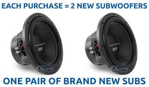 2) power acoustik bamf-122 3500w 12&#034; bamf series dual-2ohm car subwoofers