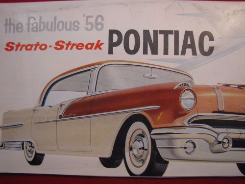 Pontiac original sales brochure 1956  fabulous strato-streak star chief 870 860