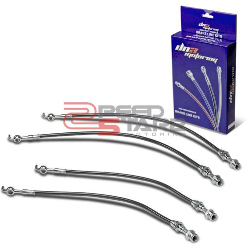 Stainless steel brake line/hose pvc coat 4pc 93-97 mazda mx6/626/probe v6 black