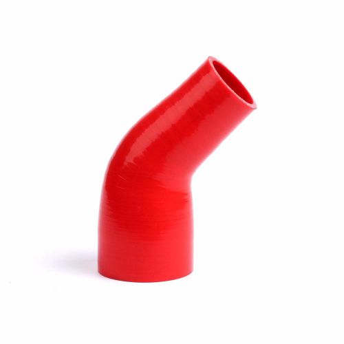 Red 2.5&#034; to 2.0&#034; inch silicone 45 degree intercooler pipe reducer hose turbo