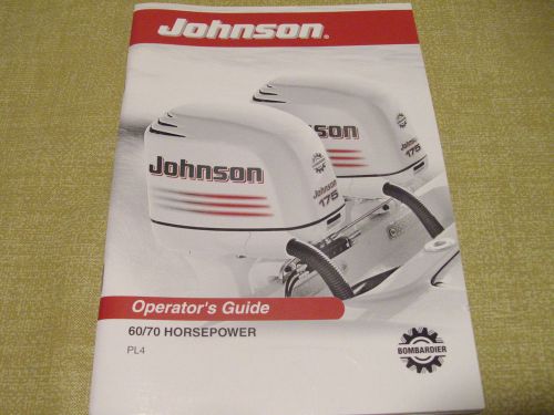 Omc brp johnson outboard operator&#039;s guide 60 70 hp pl4 5033277 vgc