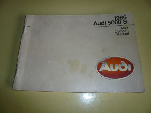 1986 audi 5000 s owner&#039;s manual - glove box