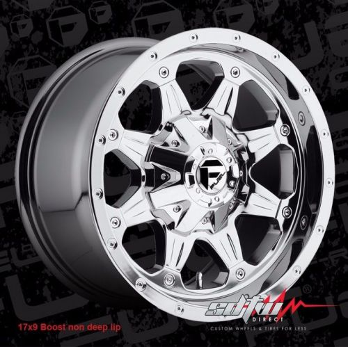 17x9 fuel boost d533 chrome wheels fits dodge ram 1500 jeep wrangler