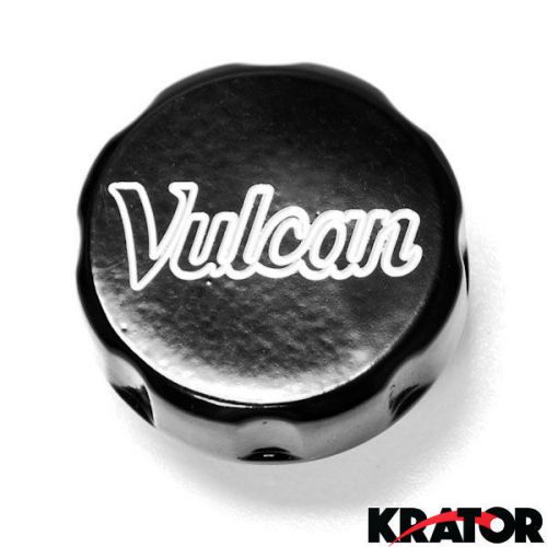 Black fluid reservoir cap logo engraved for 1986-2011 kawasaki vulcan 750 900