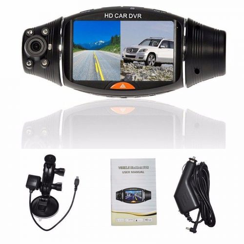 2.7&#034; 1080p video dashboard vehicle dual lens camera recorder gps full hd car dvr