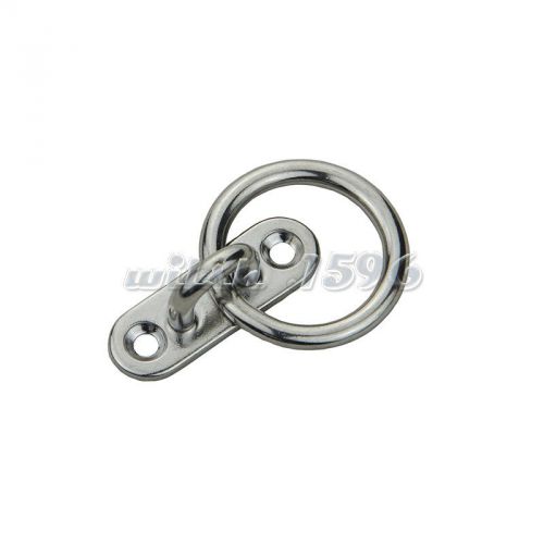 316 stainless steel pad eye plate  6mm / 1/4 eye hook + ring for marine boat