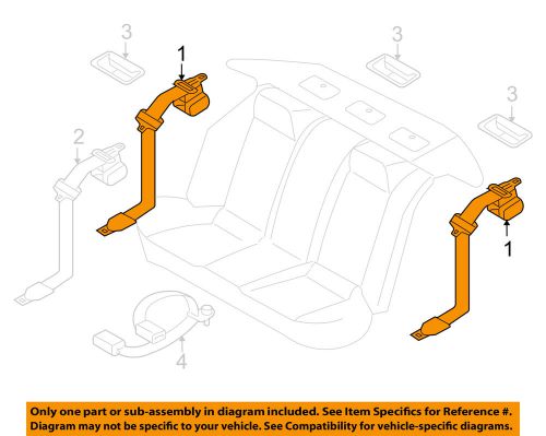 Nissan oem 02-04 altima rear seat belts-belt &amp; retractor 888448j201