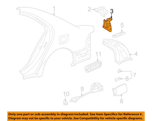 Lexus toyota oem 01-06 ls430 quarter panel-rear extension right 6162350020