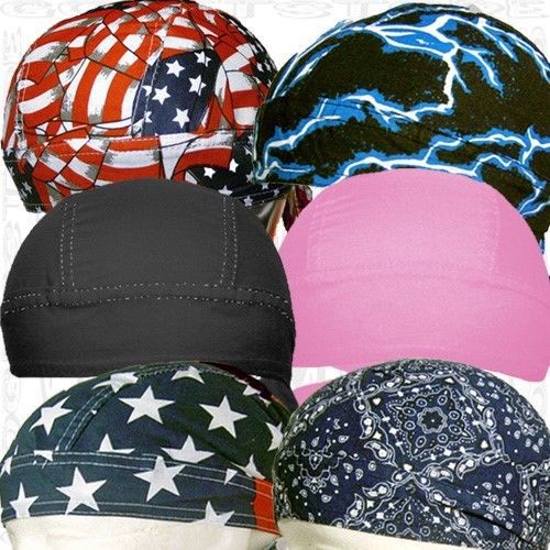 Biker do head wrap cap doo rag du hat 6 lot paisley line bandana wear motorcycle