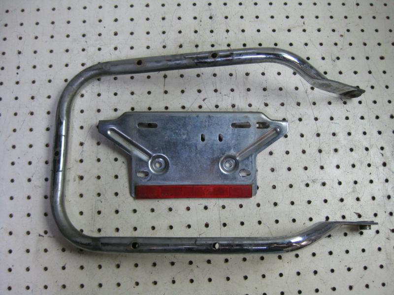 Harley davidson flhtc touring chassis support tube and license plate holder oem