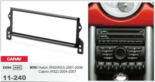 Carav 11-240 1din car radio dash kit panel for mini hatch  01-06; cabrio 04-07