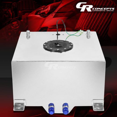 10 gallon lightweight polished aluminum gas fuel cell tank+level sender+foam