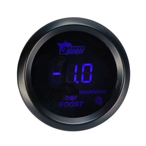 2&#034; 52mm black cover car universal digital blue led bar turbo boost gauge wys