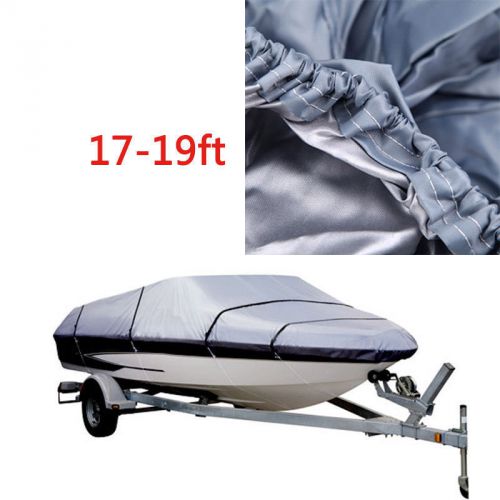 17-19ft v-hul speedboat boat/ ship cover 210d waterproof heavy duty  gray bag