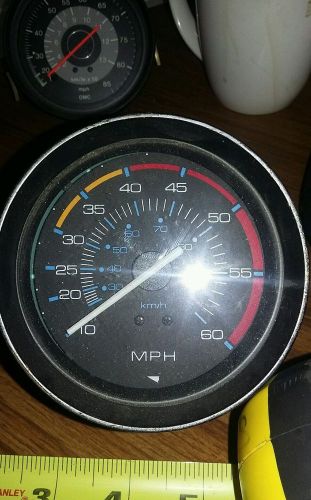 Faria  4&#034; 10-60 mph speedometer gauge black face and bezel