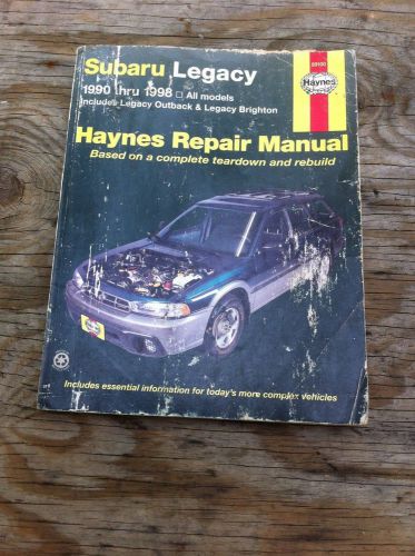 Subaru legacy 1990-1998 haynes repair manual 89100