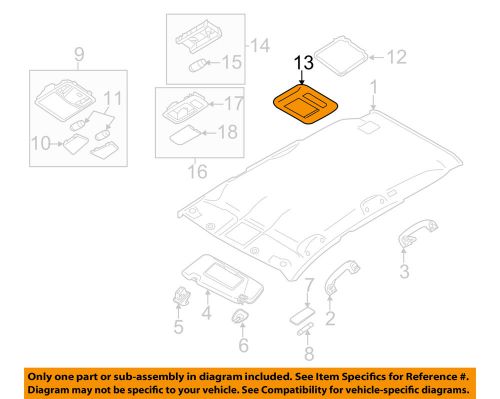 Nissan oem 09-10 murano interior-roof-roof console 969801aa0a